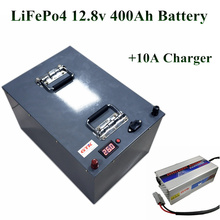 LiFePo4-Batería de ciclo profundo para vehículos, 12,8 v, 400Ah, 350Ah, 12v, estación de energía solar, 12V, 24V, 36V, almacenamiento EV RV + cargador de 10A 2024 - compra barato