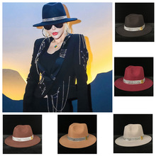 Sombrero de lana para hombre y mujer, Laday femenino de sombrero de fieltro, sombrero de pescador, sombrero de Iglesia, ducha, sombrero de mago, tamaño grande 2024 - compra barato
