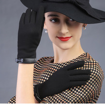 Lady Warm Fleece Gloves Women's Winter Touch Screen Plus Mittens Velvet Driving Skid Luva  Ladies Warm Gloves B9735 2024 - buy cheap