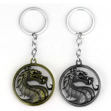 MQCHUN-Llavero de Metal colgante con símbolo de dragón Mortal Kombat, anillo de regalo, joyería para seguidores HC116 2024 - compra barato