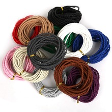 5Meters/Lot PU Braided Leather Cords 3mm Jewelry DIY Black/White/Brown/Red Colors Round Cord Making Necklace Bracelets Cords 2024 - buy cheap
