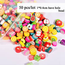 50PCS/lot Soft Pottery DIY Slime Accessories Decor Fruit slices Filler For Slime Polymer Clay Toy Ornament Toy For Children 2024 - buy cheap