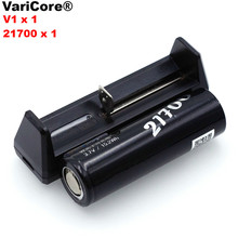 VariCore V1 18650 Смарт Батарея Зарядное устройство + 1 шт. VariCore 21700 литий-ионный аккумулятор Батарея 3,7 V 4100mA V-21D 35A Мощность Батарея E-cigarettey 2024 - купить недорого