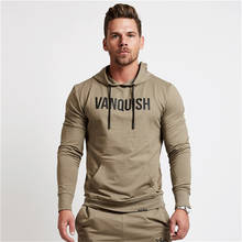 Autumn Winter 2018 Print Hoodies Sweatshirts Fitness Men Bodybuilding Gyms Clothing Long Sleeve Cotton Pullover Sportwear 2024 - buy cheap