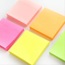 100 sheets/Pack  Fluorescent Removable N-times Sticky Memo Note Message Notepad Dairy Planner Student School Office Stationery 2024 - buy cheap