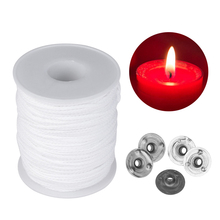 61m Square Braid Cotton Wick Wax Candle Core Spool Or 100pcs Candlestick Sustainer Tabs DIY Craft Making Supplies 2024 - buy cheap