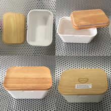 500ml Butter Box Dish With Lid Holder Storage Container Wood Melamine Serving Box Hotel Kitchen Tools Dinnerware Tableware 2024 - buy cheap
