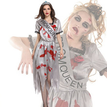 Cospaly Tim Burton's Corpse Bride Halloween Costume Women Role playing Masquerade party costume Gary Short Sleeve Fancy Dress 2024 - buy cheap