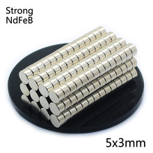 100Pcs 5x3mm Mini Permanent Neodymium Magnet N35 NdFeB Super Strong Powerful Small Round Magnetic Magnets crafts Disc 5mm x 3mm 2024 - buy cheap