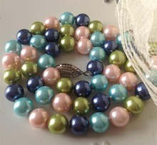 2021 8mm Color South Sea Shell Pearl Necklace Pearl Jewelry Rope Chain Pearl Beads Natural Stone 18inch(Minimum Order1) 2024 - buy cheap