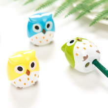 4 Color lindo encantador Kawaii de búho sacapuntas automática creativo papelería regalos para útiles escolares para niños 2024 - compra barato