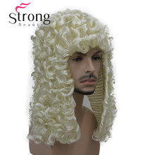 StrongBeauty Synthetic Wig Judge Baroque Nobleman Curls historical Blonde Gray Black curls historical 2024 - buy cheap