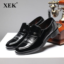 XEK 2018 spring new men's leather shoes business dress casual shoes breathable round head with British men's shoes ZLL183 2024 - buy cheap