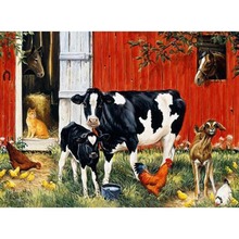 5D DIY diamond embroidery cow&chicken&cat diamond painting Cross Stitch full square Rhinestone mosaic home decoration 2024 - buy cheap