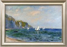 CLIFFS AND SAILBOATS AT POURVILL Claude Monet garden oil painting reproduction Hand painted High quality 2024 - buy cheap