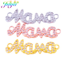 Juya Wholesale DIY Jewelry Making Supplies Hand made Letter Charms MaMa Connectors Accessories For Bracelets Necklace Making 2024 - buy cheap