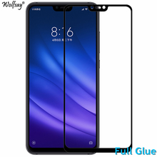 2 pçs completa cola protetor de tela xiaomi mi 8 lite vidro temperado capa completa para vidro xiaomi mi 8 lite 9h 2.5d premium filme 2024 - compre barato