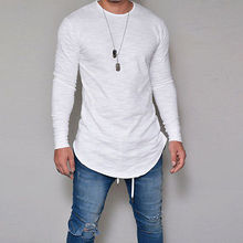 Hot Men's Casual Slim Fitness Cotton Long Sleeve Muscle Tees T-shirt Tops Blouse T Shirt Clothes Clothing 2024 - buy cheap