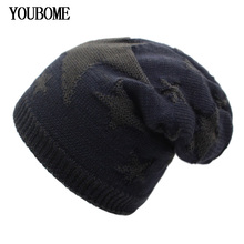 YOUBOME Knitted Hat Women Winter Men Skullies Beanies Hats For Men Mask Gorras Bonnet Male Warm Fur Baggy Beanie Winter Hats Cap 2024 - buy cheap