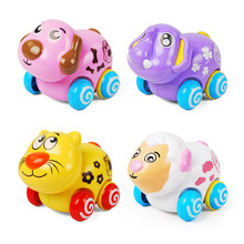Children Toy Car Cartoon Model Inertia Toy Car Animal Clockwork Pull Back Car Baby Puzzle Gift Style Random Delivery 2024 - buy cheap