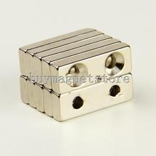 5pcs N35 Strong Block Hole Magnet 30 mmx 10 mmx 5 mm Rare Earth Neodymium 2 Countersunk holes 4 mm ndfeb Neodymium 2024 - buy cheap