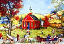 Lawn house Outing scenery For Embroidery Needlework 14CT Counted Unprinted DIY Cross Stitch Kits Handmade Art Wall Decor 2024 - buy cheap