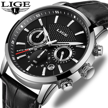 LIGE-reloj analógico de cuero para hombre, accesorio de pulsera de cuarzo resistente al agua con calendario, complemento Masculino deportivo de marca de lujo con diseño multifunción 2024 - compra barato