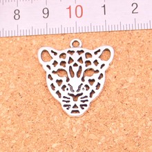 40Pcs Antique Silver Plated hollow leopard head Charms Diy Handmade Jewelry Findings Accessories 28*26mm 2024 - buy cheap