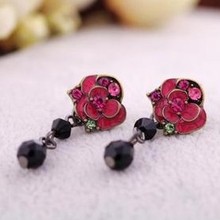 2017 Hot Sale Women Classic Lucite Zinc Alloy Orecchini Earrings Earring New Fashion Rose Flower Warrings Factory Wholesale 2024 - buy cheap