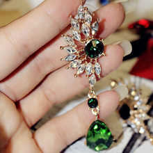 Women Wing Shape Rhinestone Long Studs Earrings Jewelry Charm 2024 - buy cheap