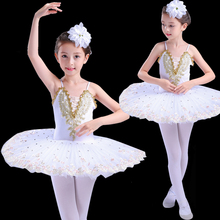 Novo profissional ballet tutu criança cisne lago traje branco vermelho azul ballet vestido para crianças panqueca tutu meninas dancewear 2024 - compre barato