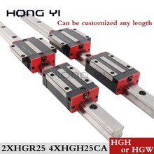 25MM 2pcs linear rail HGH25 cnc parts and 4pcs HGH25CA or HGW25CC linear guide rails block HGW25CC hgh25 free shipping 2024 - buy cheap