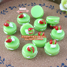 10pcs/lot Flat back resin Matcha cream puffs 18mm mixed kawaii cabochons for cameo crafts DIY 2024 - buy cheap