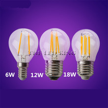 1-10X 6W 12W 18W Edison vintage bulb LED lamp e14 C35L LED E27 G45 Filament Light lamp Bulbs 220v LED E14 C35 E27 A60 decorative 2024 - buy cheap