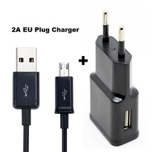 Портативное зарядное устройство 2A EU US мобильный телефон + USB-кабель для передачи данных для Galaxy J2 Pro (2018)/J2 (2018)/E5/E7/A3/A5/A7,Wiko Highway Pure 4G 2024 - купить недорого
