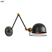 IWHD Loft Retro LED Wall Lights Fixtures Stair Living Room Adjustable Swing Long Arm Wall Lamp Vintage Home Lighting Industrial 2024 - buy cheap