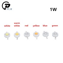 1000 pces 1 w led contas de lâmpada de alta potência branco puro/branco morno/vermelho/azul/verde/amarelo 300ma 3.2-3.4 v 100-120lm 30mil