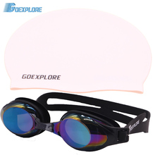 Goexplore Swimming Cap+Swimming Goggles Men Women Adult Free size Waterproof Sports Swim Pool Swimwear Swim glasses 2024 - buy cheap