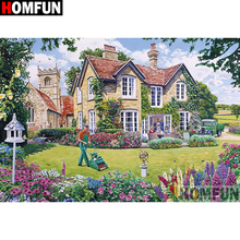 HOMFUN Full Square/Round Drill 5D DIY Diamond Painting "House landscape" Embroidery Cross Stitch 5D Home  A08294 2024 - buy cheap