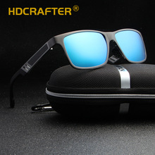 HDCRAFTER Retângulo Óculos De Sol Dos Homens Polarizados Liga Quadro Homem Óculos Retro Com Caso Macio UV400 2024 - compre barato