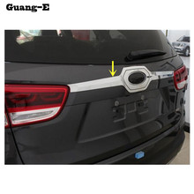 Car Auto Body Rear Back Bumper Cover ABS Chrome Trunk Wrap License Trim Frame Lamp Panel 1pcs For Kia Sorento L 2015 2016 2017 2024 - buy cheap