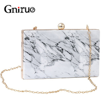 PU Leather Evening Clutches Marble Print Handbags Party Wedding Purses Women Chain Shoulder Bags Free Shipping Dropshipping 2024 - buy cheap
