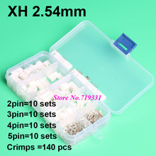 Kit de terminales de paso XH2.54, 2p, 3p, 4p, 5 pines, 230mm, carcasa, Conector de cabezal de pin, adaptador de conectores de cable, Kits XH TJC3, 2,54 Uds. 2024 - compra barato