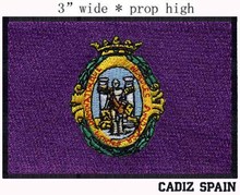 Parche bordado de 3 "de bandera de Cádiz, el águila negra parche bordado de ancho para/edificios rojos/púrpura 2024 - compra barato