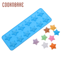 COOKNBAKE-Molde de silicona con forma de estrella para hornear, gominolas, dulces, fondant, jabón de hielo, gelatina, molde para galletas, herramienta para hornear 2024 - compra barato