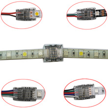 Conector de tira led 5 tamanhos, 2pin 3pin 4pin 5pin para 3528 5050 tira de led para fio/conexão de tira terminais de uso 2024 - compre barato