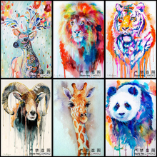 Pintura de diamantes 5D Diy de animales, Panda, León, jirafa, mosaicos de diamantes, punto de cruz cuadrado, regalos decorativos para el hogar 2024 - compra barato