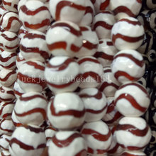 Frete grátis joias da moda 6mm 8mm 10mm esferas soltas facetadas brancas vermelhas 15.5 "fg7731 2024 - compre barato