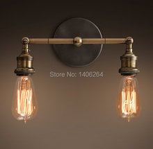 LOFT Edison E27X2  Bulbs Copper Double Wall Lamp Vintage Lighting  Cafe Bar Coffee Shop Bedside Hall Way Store Shop Club 2024 - buy cheap