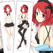 Аниме Dakimakura анимация Love Live Nishikino Maki Сексуальная обнимающая подушка для тела чехол длинный женский чехол 35*55/160*50 см 2024 - купить недорого